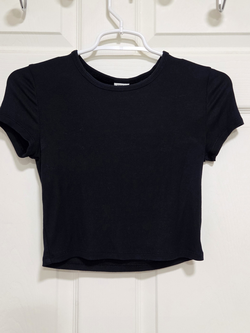Sunday Best Black Cropped Crew Tee